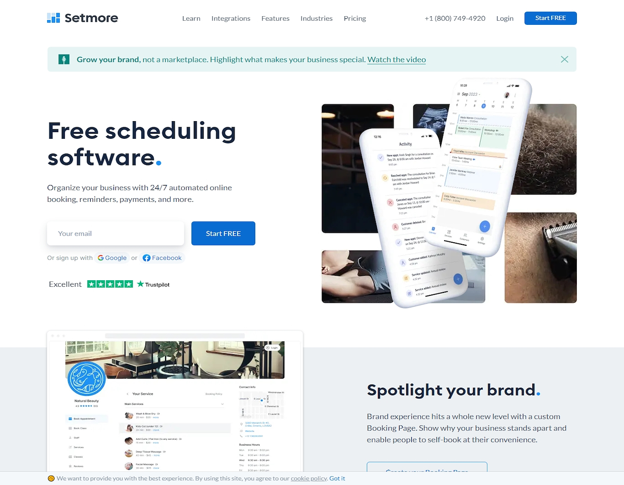Setmore Scheduling Software